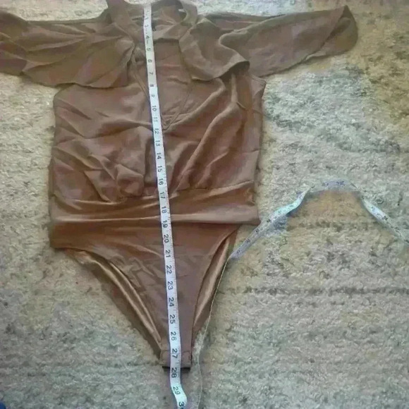 Fashion Nova Womens Tan Bodysuit M - Picture 10 of 14